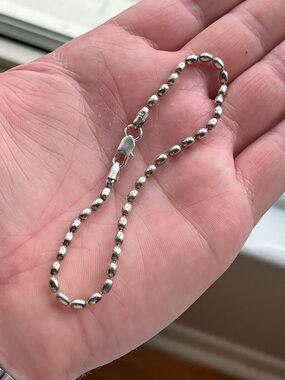 Sterling Silver Bead Chain Bracelet